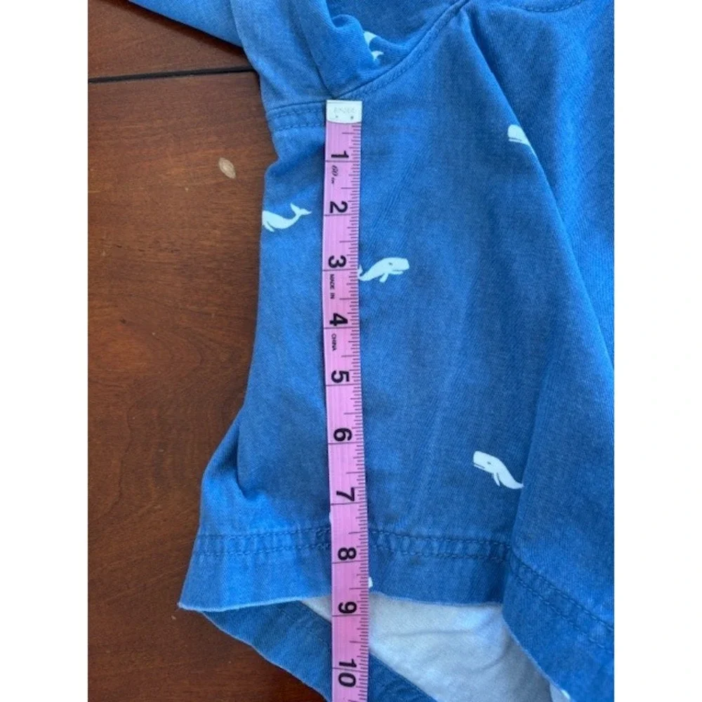 Abercrombie‎ & Fitch Mens Blue Whale Print Chino Shorts Size 32 Preppy Summer